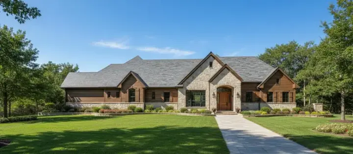 Traditional house plans 19-826 - front exterior, 3,787 sq ft, 4 bed, 4 bath house plans | Monster House Plans