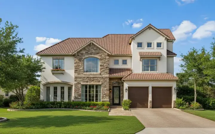 Tuscan house plans 19-837 - front exterior, 3,351 sq ft, 3 bed, 2 bath house plans | Monster House Plans