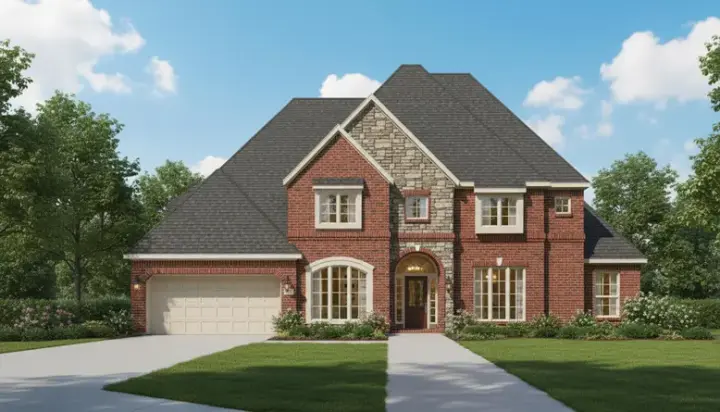 Traditional house plans 19-843 - front exterior, 4,133 sq ft, 5 bed, 4 bath house plans | Monster House Plans