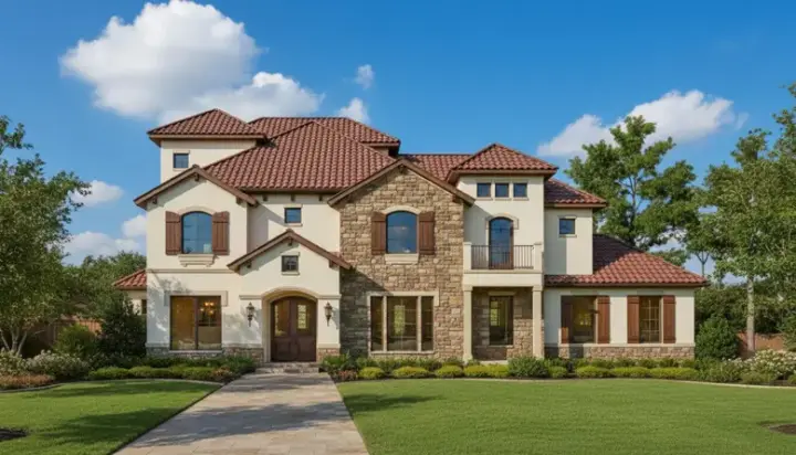 Traditional house plans 19-844 - front exterior, 3,318 sq ft, 3 bed, 4 bath house plans | Monster House Plans