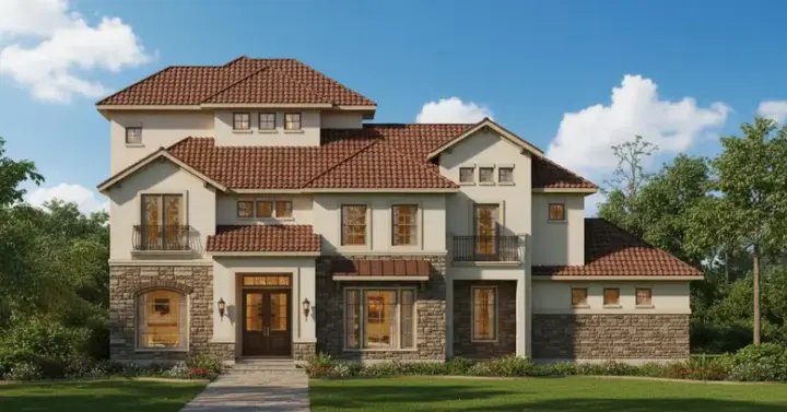 Traditional house plans 19-845 - front exterior, 3,318 sq ft, 3 bed, 4 bath house plans | Monster House Plans