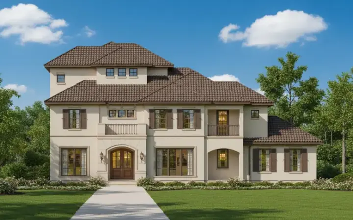 Traditional house plans 19-846 - front exterior, 3,318 sq ft, 3 bed, 4 bath house plans | Monster House Plans