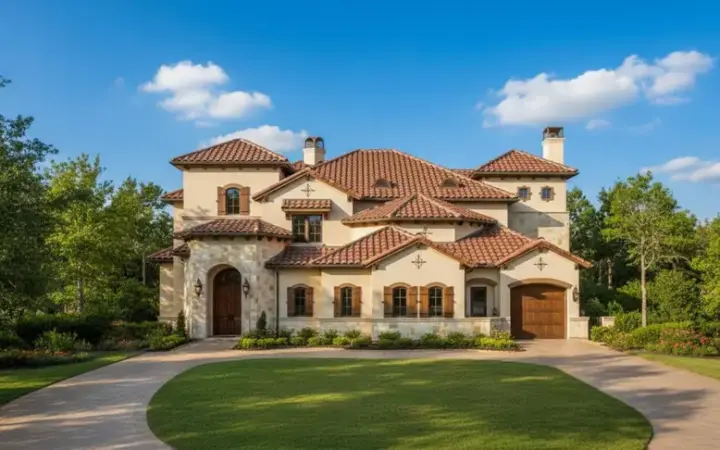 Mediterranean house plans 19-848 - front exterior, 4,995 sq ft, 4 bed, 3 bath house plans | Monster House Plans