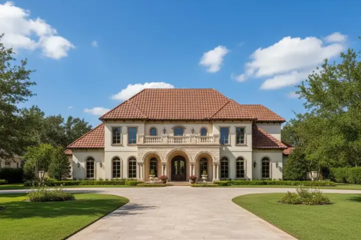 Traditional house plans 19-849 - front exterior, 6,357 sq ft, 5 bed, 6 bath house plans | Monster House Plans