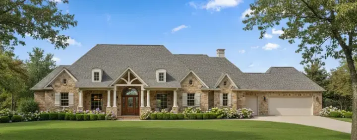 French Country house plans 19-850 - front exterior, 2,930 sq ft, 4 bed, 3 bath house plans | Monster House Plans