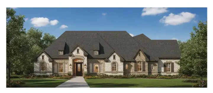 Traditional house plans 19-855 - front exterior, 3,205 sq ft, 3 bed, 2 bath house plans | Monster House Plans