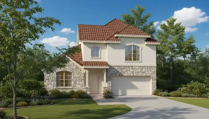 European house plans 19-858 - front exterior, 1,863 sq ft, 3 bed, 2 bath house plans | Monster House Plans