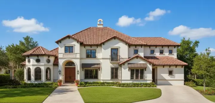 Mediterranean house plans 19-866 - front exterior, 4,710 sq ft, 5 bed, 4 bath house plans | Monster House Plans