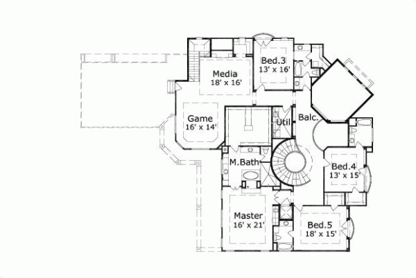 Upper/Second Floor Plan: 19-870