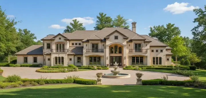 Mediterranean house plans 19-871 - front exterior, 8,941 sq ft, 5 bed, 6 bath house plans | Monster House Plans