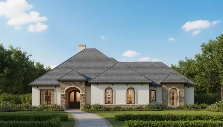 Traditional house plans 19-885 - front exterior, 2,659 sq ft, 3 bed, 2 bath house plans | Monster House Plans
