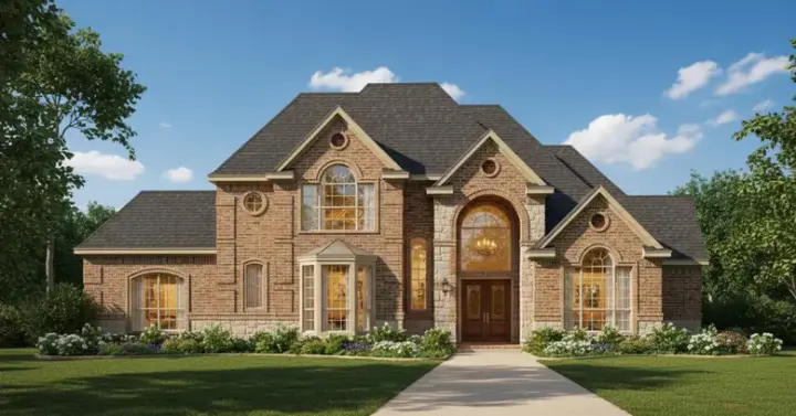 Traditional house plans 19-894 - front exterior, 3,391 sq ft, 4 bed, 2 bath house plans | Monster House Plans