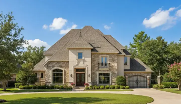 French Country house plans 19-900 - front exterior, 4,610 sq ft, 5 bed, 4 bath house plans | Monster House Plans