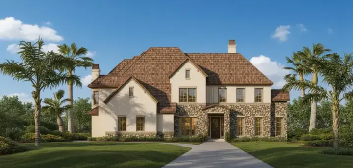 Traditional house plans 19-901 - front exterior, 5,837 sq ft, 4 bed, 4 bath house plans | Monster House Plans