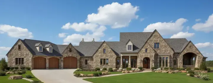 Country house plans 19-903 - front exterior, 3,814 sq ft, 3 bed, 2 bath house plans | Monster House Plans