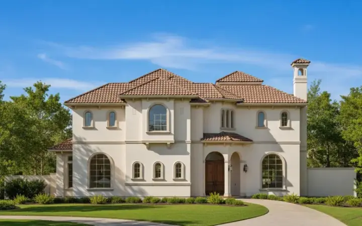Mediterranean house plans 19-904 - front exterior, 5,644 sq ft, 4 bed, 4 bath house plans | Monster House Plans