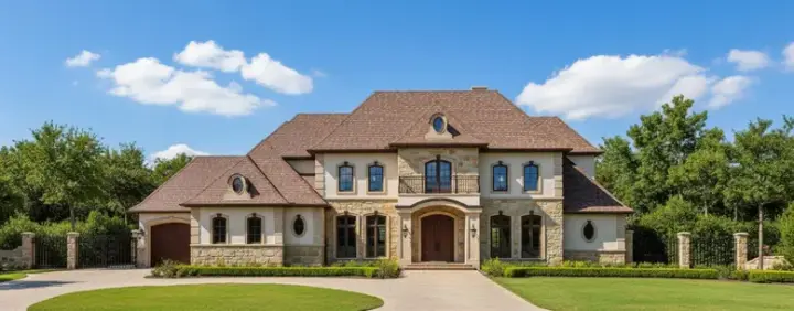 European house plans 19-905 - front exterior, 7,352 sq ft, 5 bed, 5 bath house plans | Monster House Plans