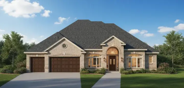 Traditional house plans 19-906 - front exterior, 3,264 sq ft, 4 bed, 4 bath house plans | Monster House Plans