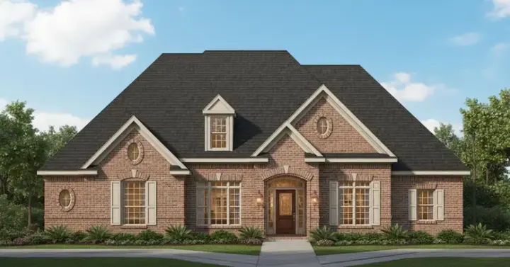 Traditional house plans 19-908 - front exterior, 3,085 sq ft, 4 bed, 3 bath house plans | Monster House Plans