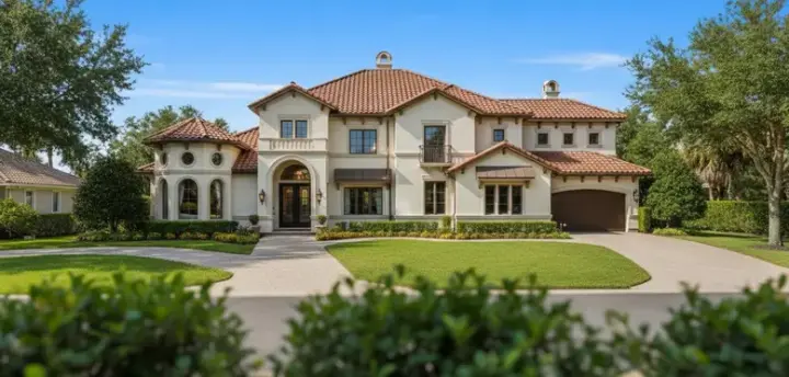Mediterranean house plans 19-914 - front exterior, 4,994 sq ft, 5 bed, 4 bath house plans | Monster House Plans