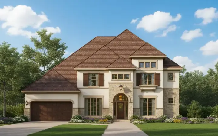 Traditional house plans 19-922 - front exterior, 4,001 sq ft, 0 bed, 4 bath house plans | Monster House Plans