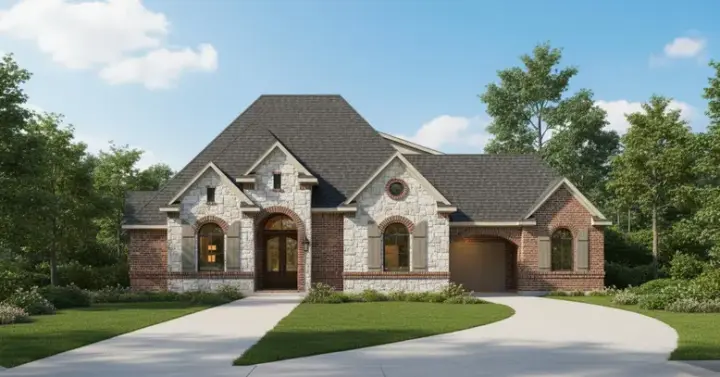 Traditional house plans 19-948 - front exterior, 3,852 sq ft, 4 bed, 3 bath house plans | Monster House Plans
