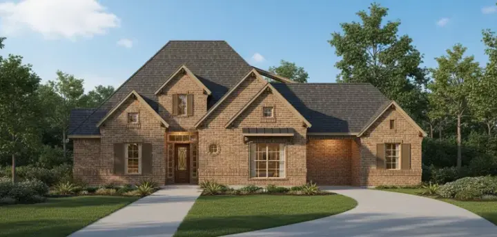 Traditional house plans 19-949 - front exterior, 3,581 sq ft, 4 bed, 3 bath house plans | Monster House Plans
