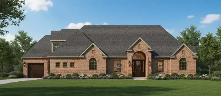 Traditional house plans 19-953 - front exterior, 3,374 sq ft, 4 bed, 3 bath house plans | Monster House Plans
