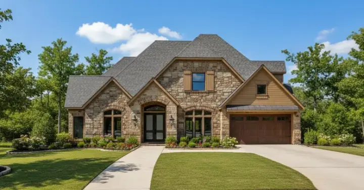 French Country house plans 19-959 - front exterior, 3,939 sq ft, 3 bed, 3 bath house plans | Monster House Plans