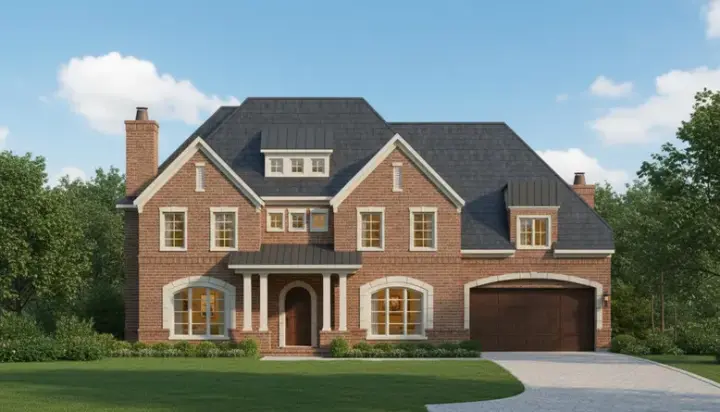 Traditional house plans 19-968 - front exterior, 4,780 sq ft, 4 bed, 3 bath house plans | Monster House Plans