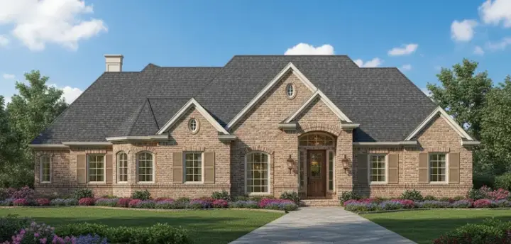 Traditional house plans 19-972 - front exterior, 2,654 sq ft, 3 bed, 2 bath house plans | Monster House Plans