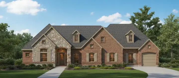 French Country house plans 19-986 - front exterior, 2,732 sq ft, 4 bed, 3 bath house plans | Monster House Plans