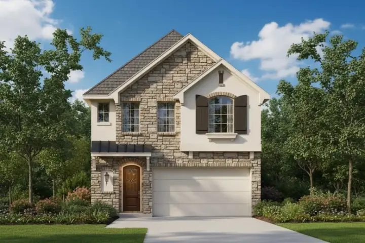 European house plans 19-989 - front exterior, 1,897 sq ft, 3 bed, 2 bath house plans | Monster House Plans