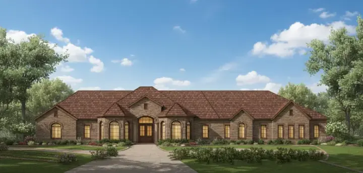 Traditional house plans 19-999 - front exterior, 3,655 sq ft, 4 bed, 2 bath house plans | Monster House Plans