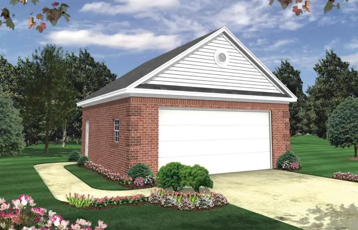 Traditional house plans 2-102 - front exterior, 576 sq ft, 0 bed, 0 bath house plans | Monster House Plans