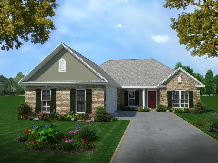 Traditional house plans 2-148 - front exterior, 1,604 sq ft, 3 bed, 2 bath house plans | Monster House Plans