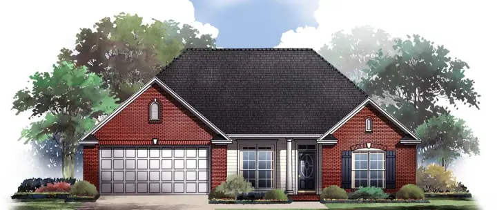 Traditional house plans 2-149 - front exterior, 1,605 sq ft, 3 bed, 2 bath house plans | Monster House Plans