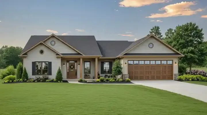 Traditional house plans 2-159 - front exterior, 1,700 sq ft, 3 bed, 2 bath house plans | Monster House Plans