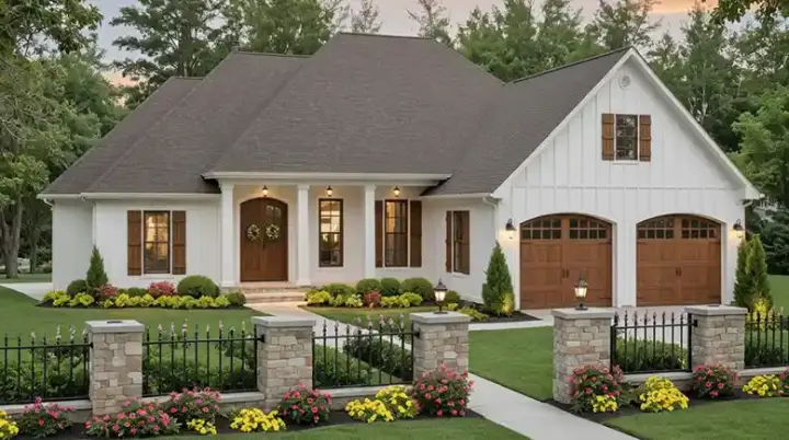 Traditional house plans 2-163 - front exterior, 1,750 sq ft, 3 bed, 2 bath house plans | Monster House Plans