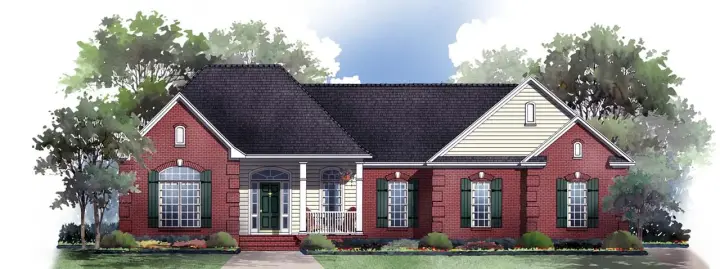 Southern house plans 2-177 - front exterior, 1,801 sq ft, 3 bed, 2 bath house plans | Monster House Plans