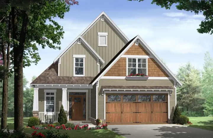 Craftsman house plans 2-179 - front exterior, 1,802 sq ft, 3 bed, 2 bath house plans | Monster House Plans