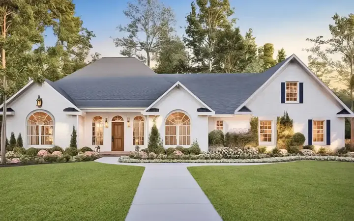 Southern house plans 2-183 - front exterior, 1,855 sq ft, 3 bed, 2 bath house plans | Monster House Plans