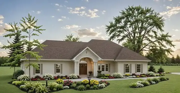 Southern house plans 2-188 - front exterior, 1,896 sq ft, 3 bed, 2 bath house plans | Monster House Plans