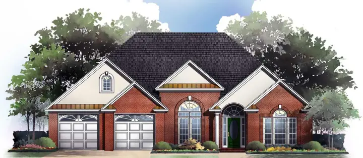 Traditional house plans 2-190 - front exterior, 1,900 sq ft, 3 bed, 2 bath house plans | Monster House Plans