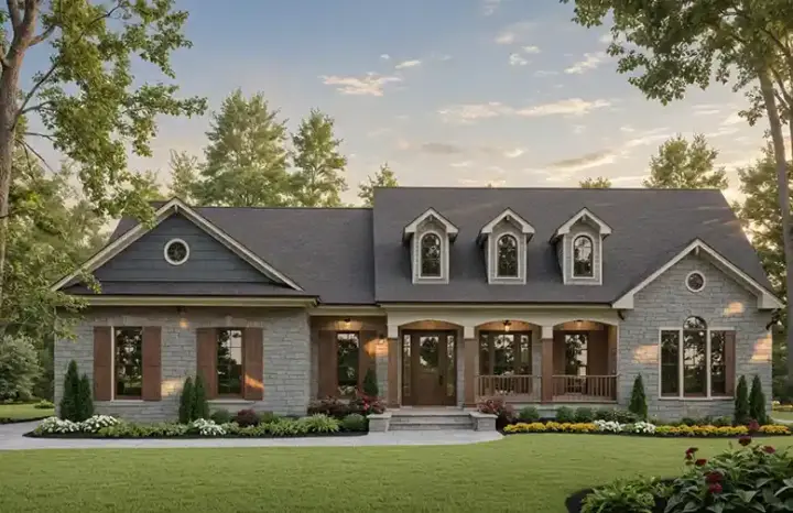 Southern house plans 2-200 - front exterior, 2,000 sq ft, 3 bed, 2 bath house plans | Monster House Plans