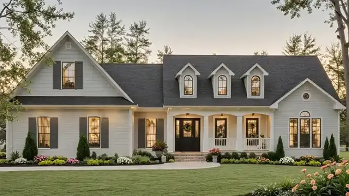 Country house plans 2-203 - front exterior, 2,000 sq ft, 3 bed, 2 bath house plans | Monster House Plans