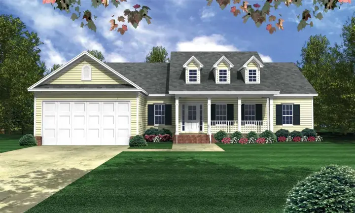 Southern house plans 2-208 - front exterior, 2,003 sq ft, 3 bed, 2 bath house plans | Monster House Plans