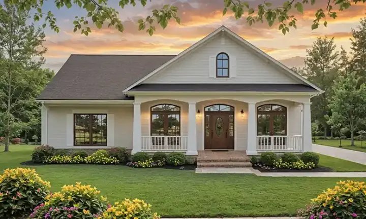 Southern house plans 2-219 - front exterior, 2,050 sq ft, 3 bed, 2 bath house plans | Monster House Plans
