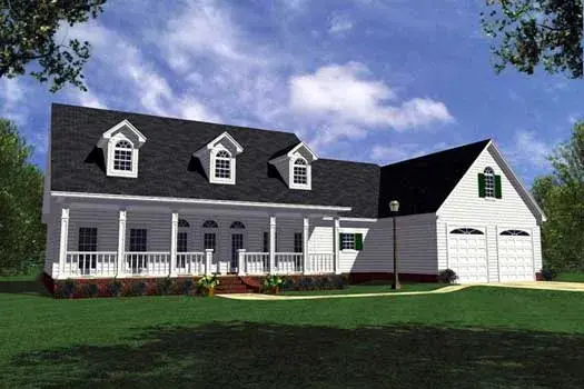 Southern house plans 2-223 - front exterior, 2,100 sq ft, 3 bed, 3 bath house plans | Monster House Plans