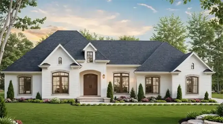 Traditional house plans 2-240 - front exterior, 2,389 sq ft, 3 bed, 2 bath house plans | Monster House Plans
